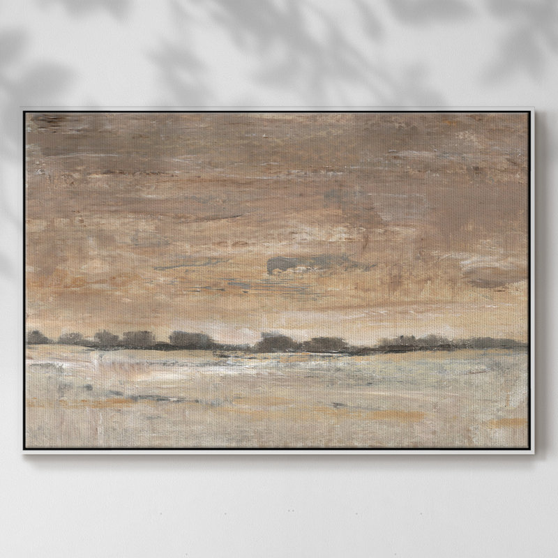 «Early Evening Light I», reproduction sur toile, H 17 po x l 25 po x P 2 po, Blanc