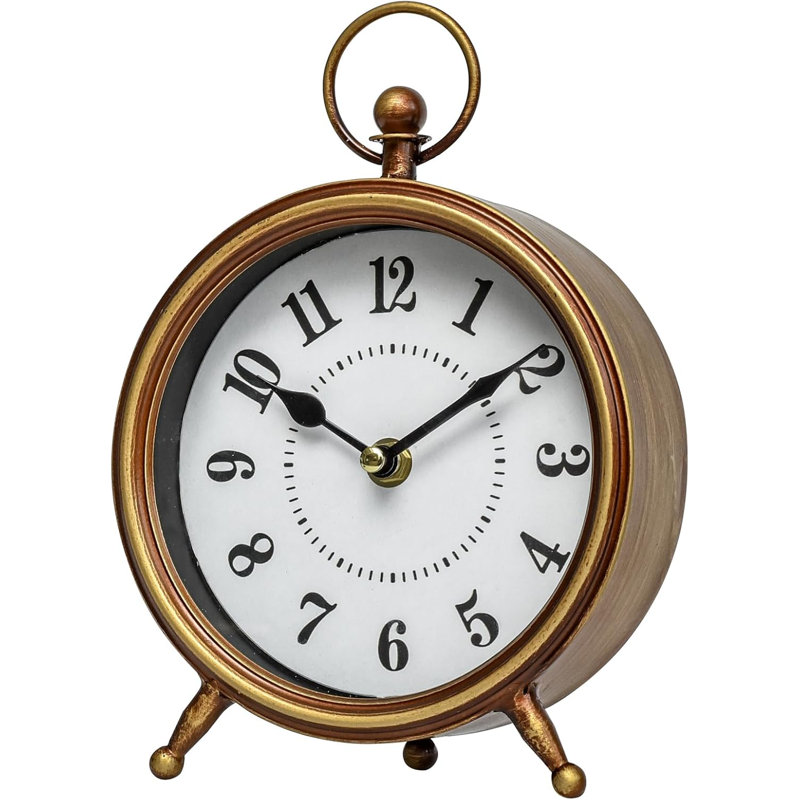 Small Golden Desk Stand Clock
