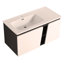 Meuble-lavabo mural 40 po avec lavabo en céramique et porte d'armoire à fermeture en douceur 40 po