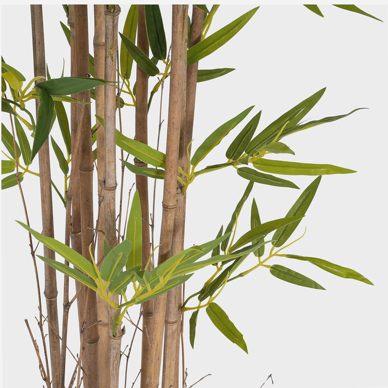 70" Artificial Bamboo with Black Plastic Pot
