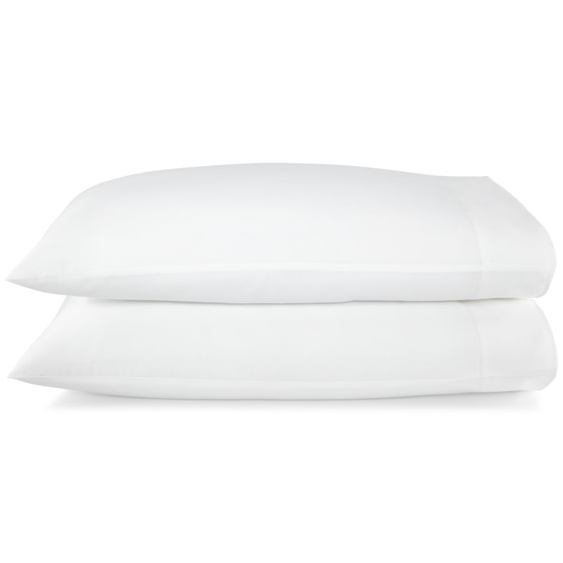 Melody 420 Thread Count Egyptian-Quality Cotton Sateen Pillowcase, White, King