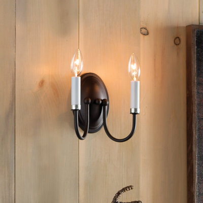 Freels Steel Candle Wall Light