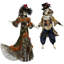 Mr. And Mrs. Bohemian Skeleton, Large- 31 Inches Set Of 2