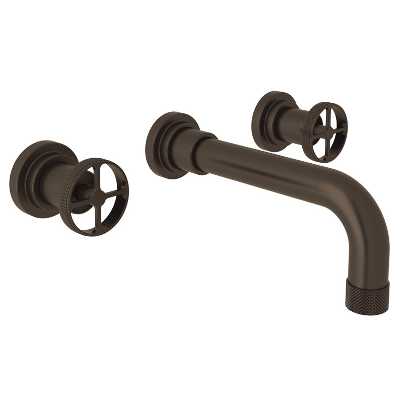 Campo™ Wall Mount Bathroom Faucet, Tuscan Brass, Wheel