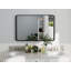 Miroir noir en métal trempé avec cadre profond-343798896-343798857