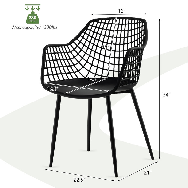 Artez 18'' H Armchair, Black