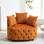 Fauteuil d'appoint 40,6 pouces de large - velours orange pour le salon-1706087300