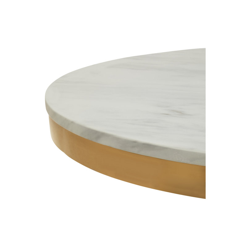 Round Marble Top Metal Base Dining Table