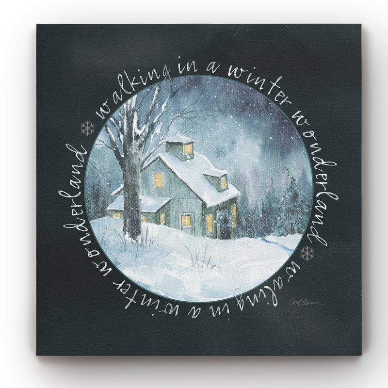 « winter wonderland », reproduction encadrée, H 10 po x l 10 po x P 1,5 po, Toile tendue