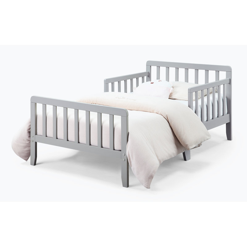 Lit pour enfant régulier de 22,89 po sans matelas (convient aux matelas de lit de bébé de taille standard), Gris clair