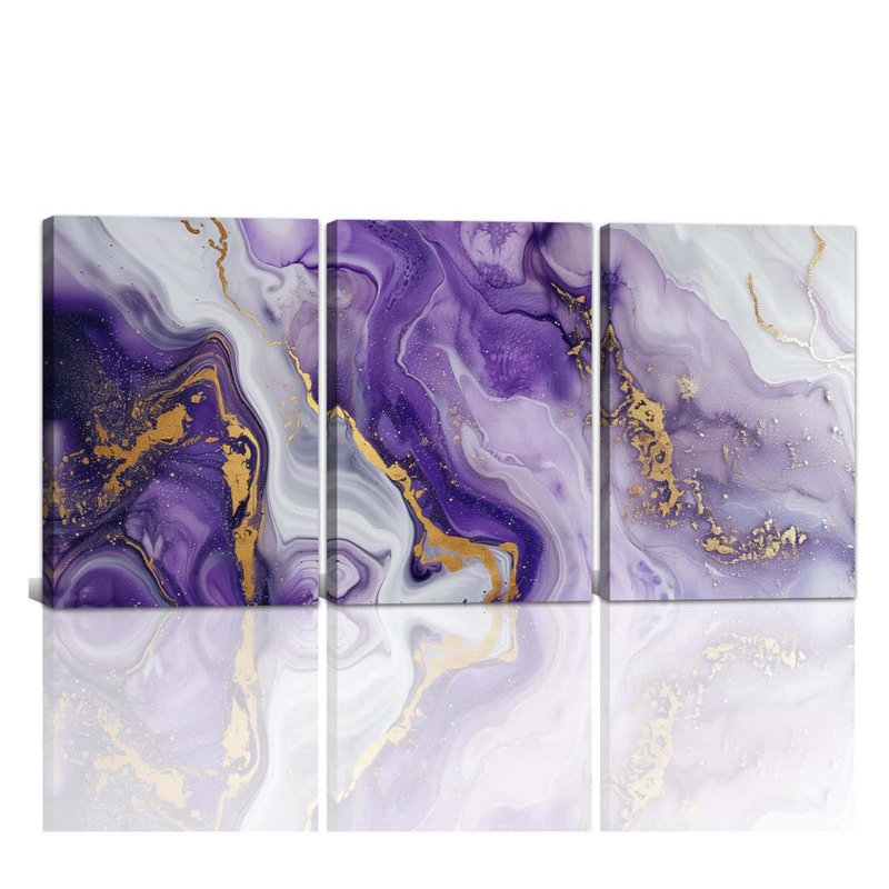 3 Piece Wrapped Canvas Print, 60 cm H x 40 cm W