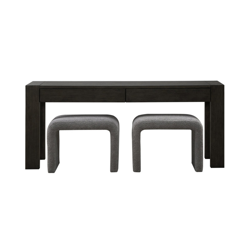 Console Trenea avec 2 tabourets rembourrés