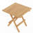 Premium Solid Teak Square Folding Side Table - Indoor & Outdoor Patio End Table