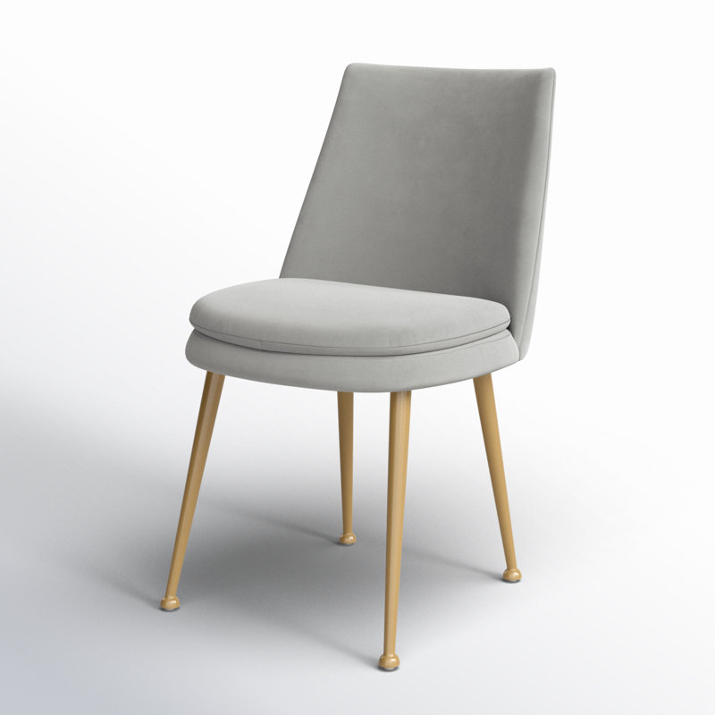 Chaise d'appoint en velours Siena, Gris clair