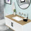 Lavabo encastré élégant en céramique blanche avec trop-plein - 19,5 po x 14 po, rectangulaire, teinté, pour divers environnements-130431116-130431117
