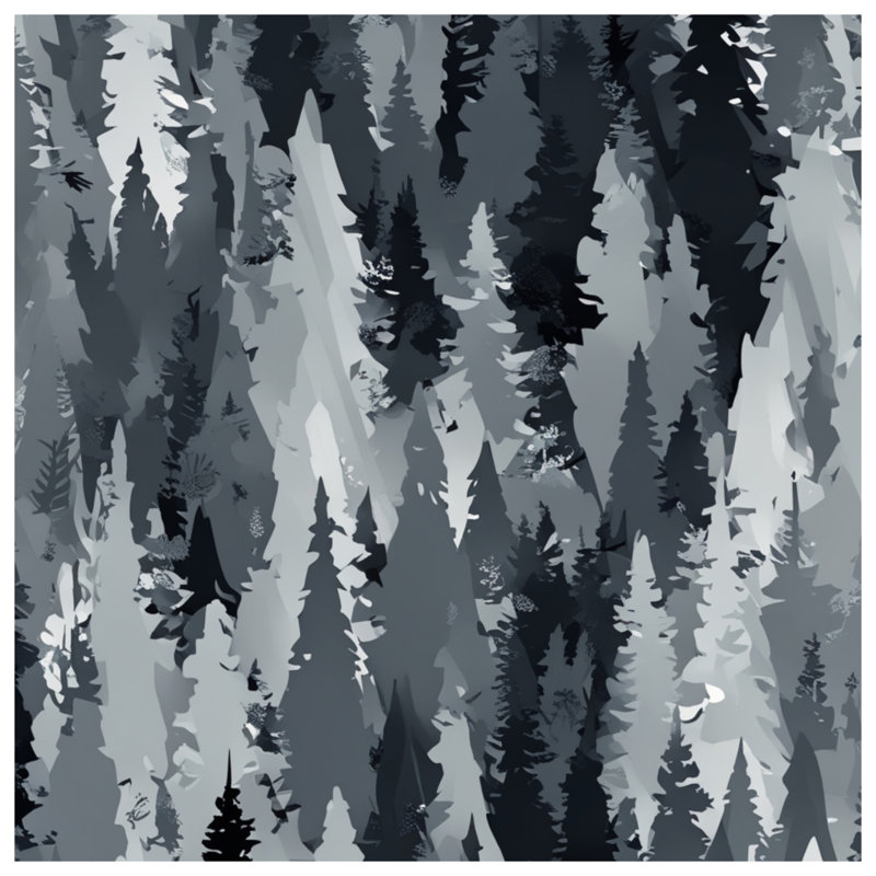 Monochrome Forest Trees Blankets, 60in W x 80in H
