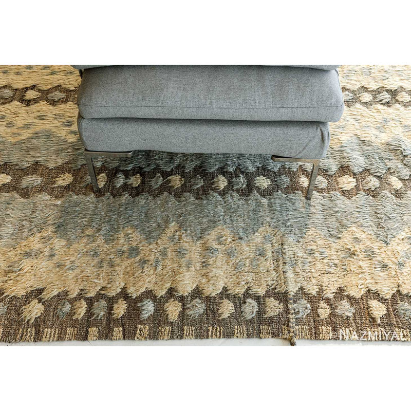 Tapis géométrique texturé moderne délavé