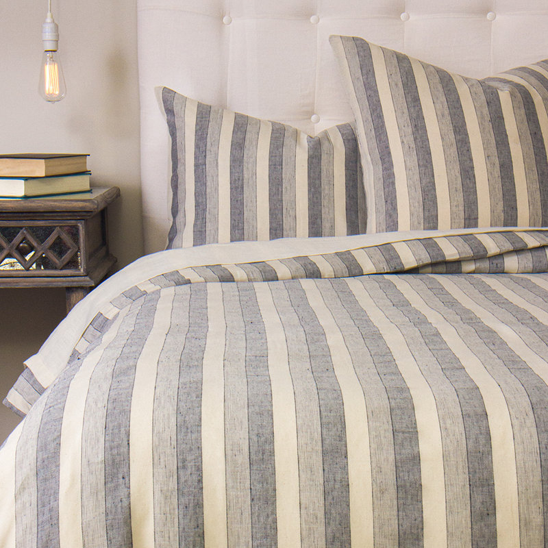 Leio Percale Striped Sham - Euro