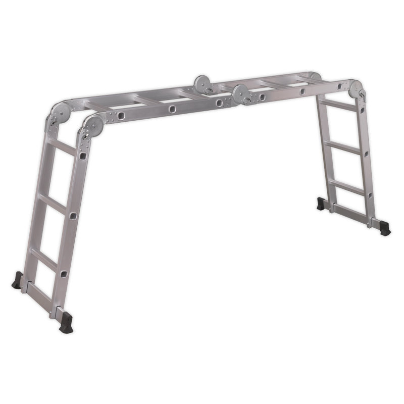 Norene 12 - Step Aluminium Lightweight Folding Small Step Ladder