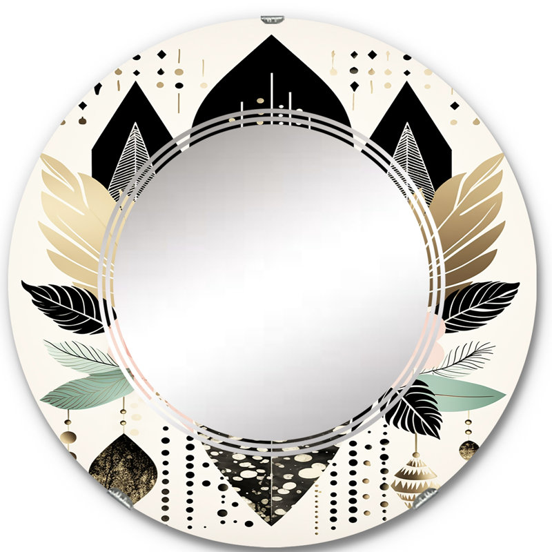 Sugarvale - Miroir mural moderne rond, 24 po x 24 po