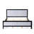 King Upholstered Bed, Fluffy Headboard, Black And Grey Design, Solid Rubber Wood Bed Frame, Silent Slats For Undisturbed Nights, Easy Installation In Bedroom Size Platform With Soft High - Strength-1978872650