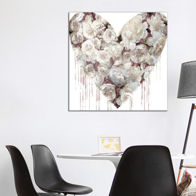 Big Hearted Flowers I by Lindsay Rodgers - Wrapped Canvas Print