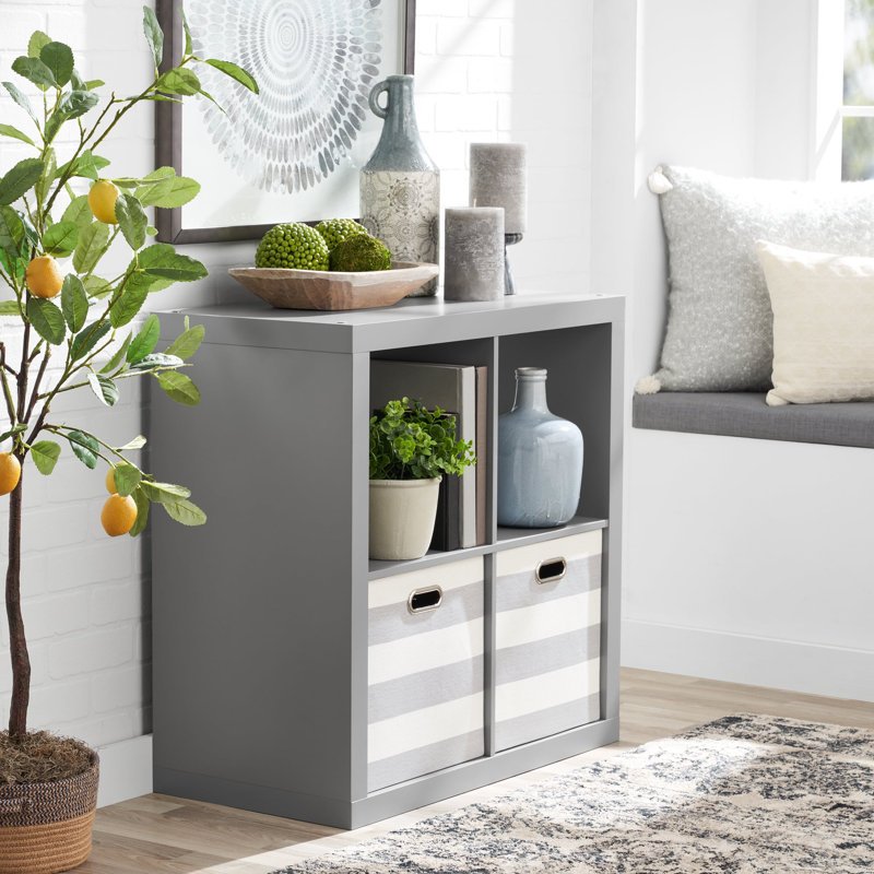 Gulfasha 4-Cube Storage Organizer, Gray