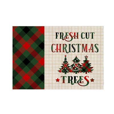 Christmas Printed Table Mats Home Placemats Christmas Decor Items Christmas Decorations