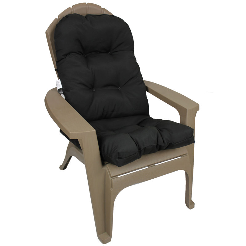 Coussin de siège / de dossier d'intérieur / d'extérieur, Noir