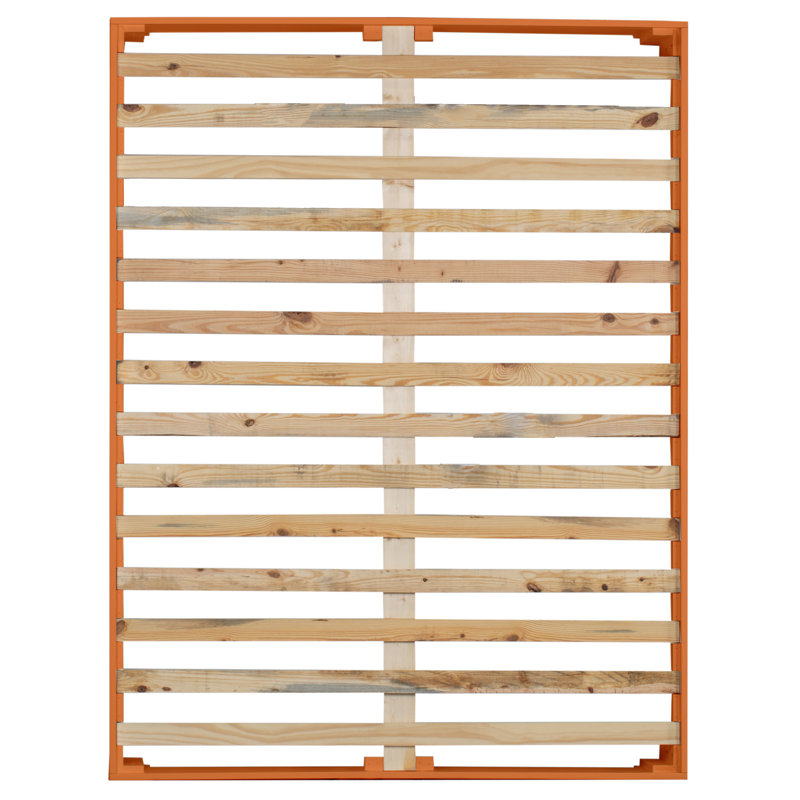 16" Platform Bed Frame, Twin XL, Citrus Orange