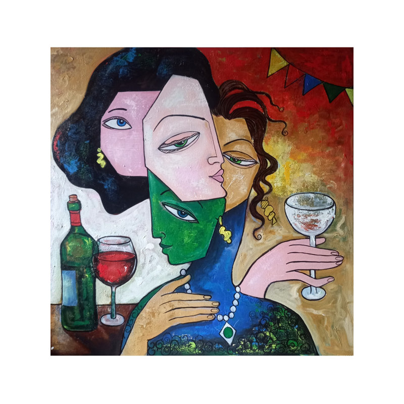 Célébration - Une histoire compliquée | Acrylique sur toile | Par Arjun Das