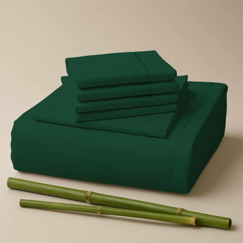Premium Rayon From Bamboo Blend Sheet Set With Deep Pockets, Cooling and Breathable, Twin Sheet Set with 2 Pillowcases