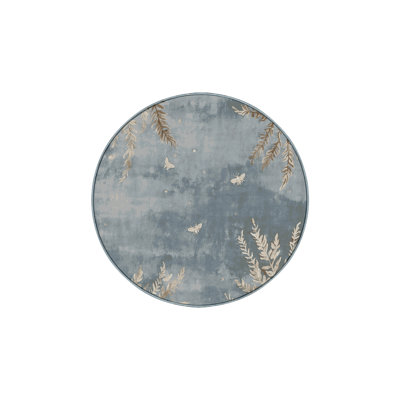 Tapis bleu soyeux et moelleux