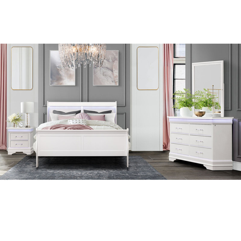Bedroom Set, Full, White