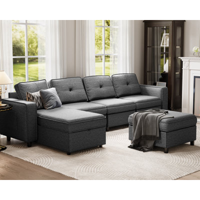 Modular Sofa with Hidden Storage, Customizable Layout, Easy Assembly – Comfortable & Durable for Any Space