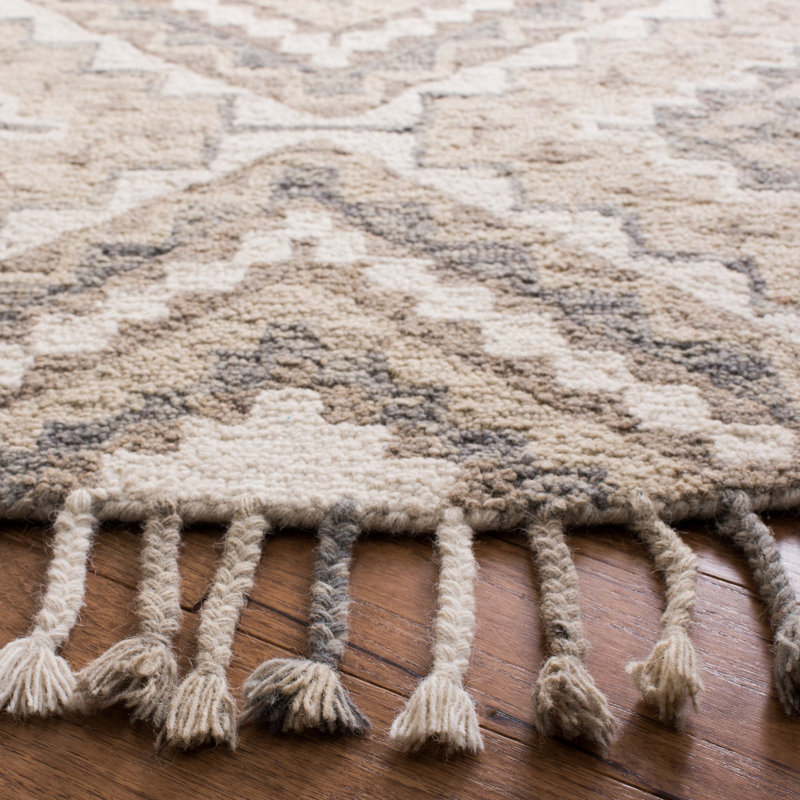 Tapis à motif sud-ouest en laine touffeté à la main Bridgette, Rectangle 2 pi x 3 pi