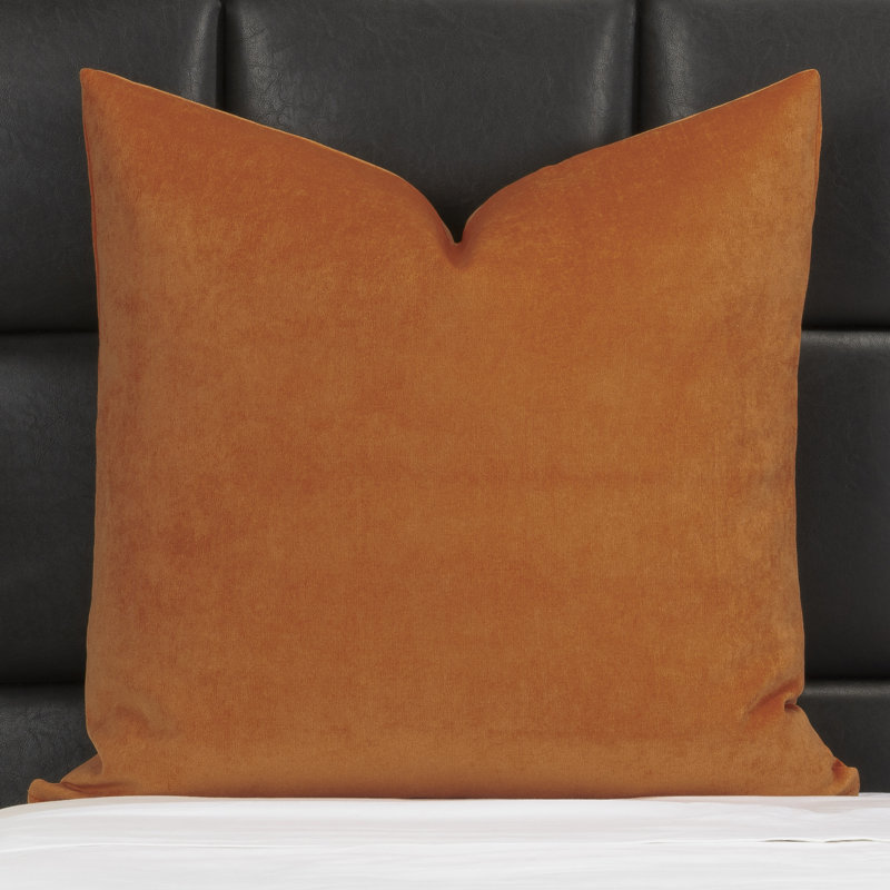 Wein Polyester Throw Square Pillow Cover & Insert, Orange, Square 20", Polyester