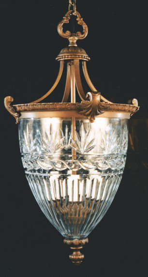 Aman 6 - Light Bowl Pendant, Antique French gold