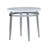 Calise Round End Table in White and Chrome