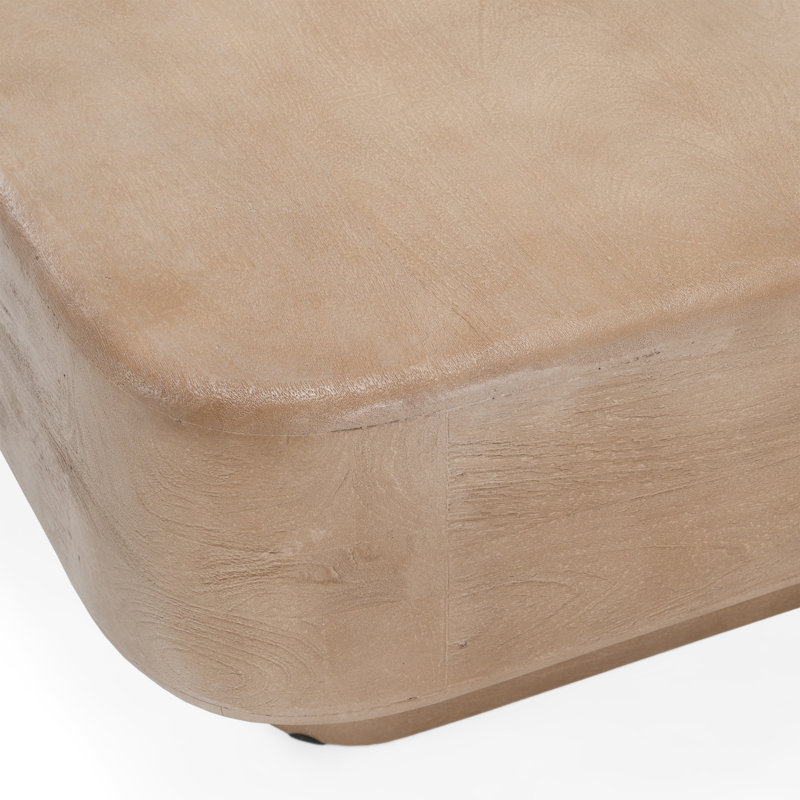 Bruno - Table basse carrée moderne en bois de manguier