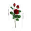  1 branche, 3 mini têtes de roses artificielles, bouquet de fleurs, décoration de bureau à domicile (rouge)-128926758