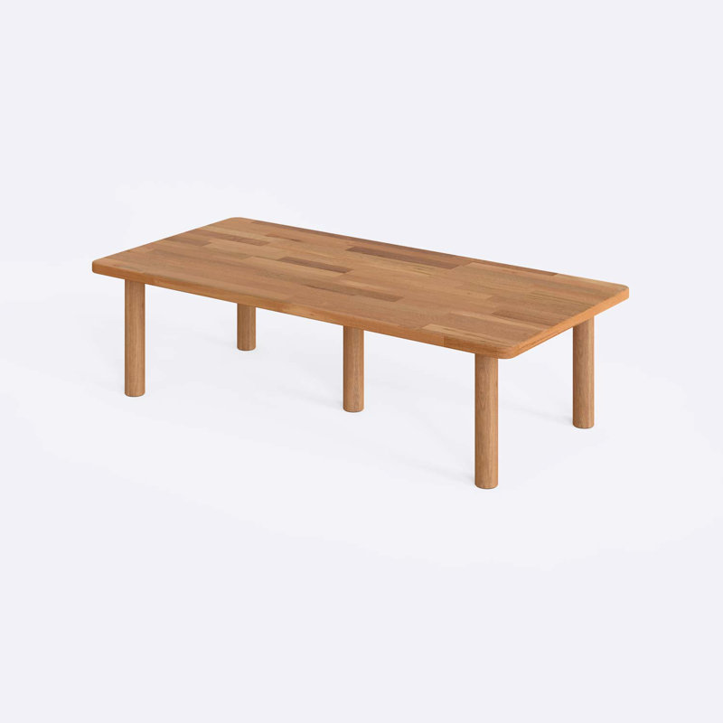 Soho Solid Wood Rectangular Coffee Table – Space-Saving Design for Living Rooms