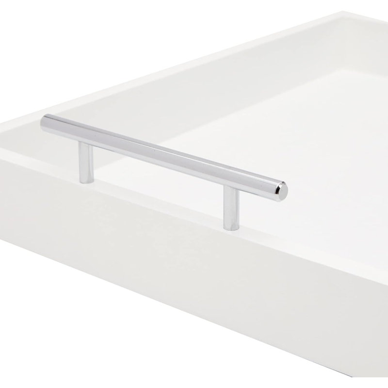Plateau de service décoratif, Blanc