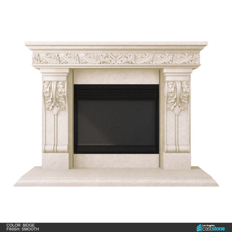 Cadre de cheminée Bonaparte, Lisse / beige