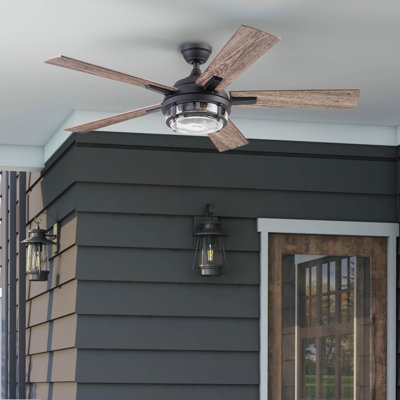 Freyr 52" Indoor and Outdoor Ceiling Fan with LED Light