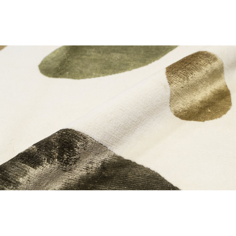 Tapis beige et multicolore de haute qualité noué à la main