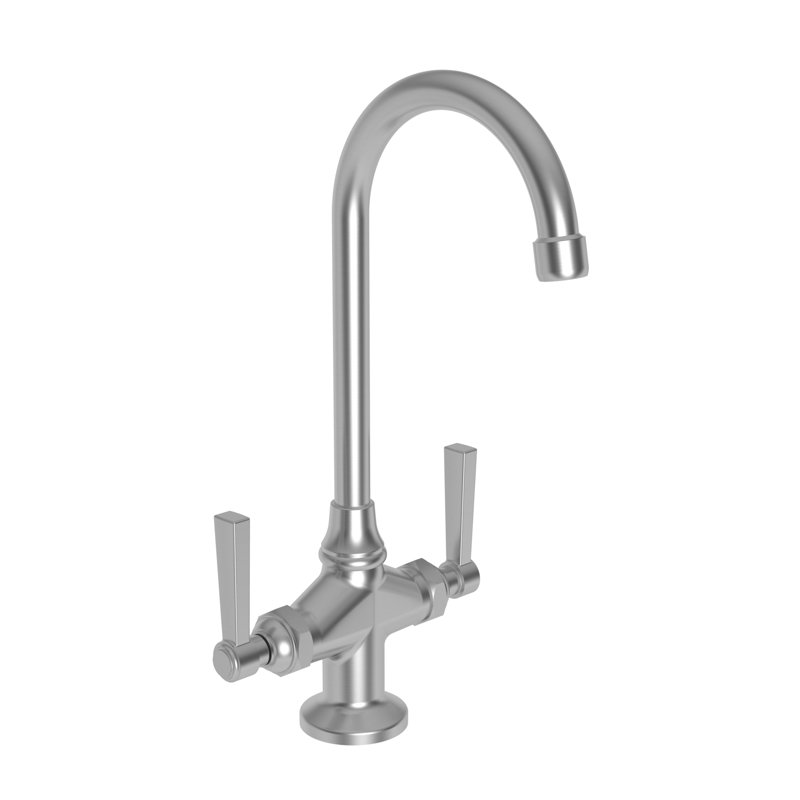 Miro Double Handle Bar Faucet, Stainless Steel