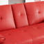 Canapé-lit pliant double en cuir rouge 67 pouces avec table basse pour bureau-1979241184