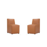 Dirk 19.69'' H Faux Leather Upholstered Parsons Chair