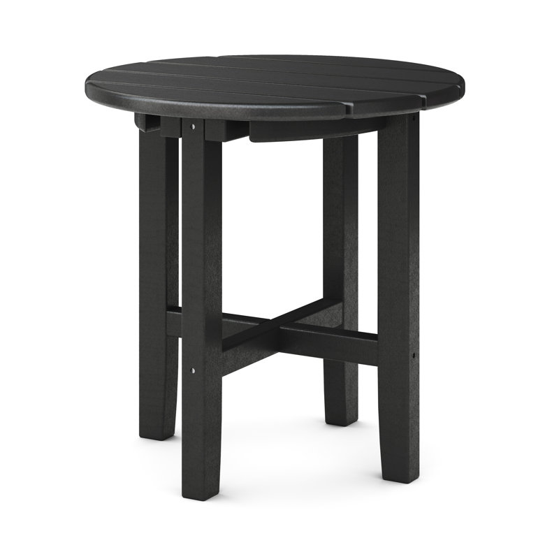 Table d'appoint ronde Iser, Noir, Noir